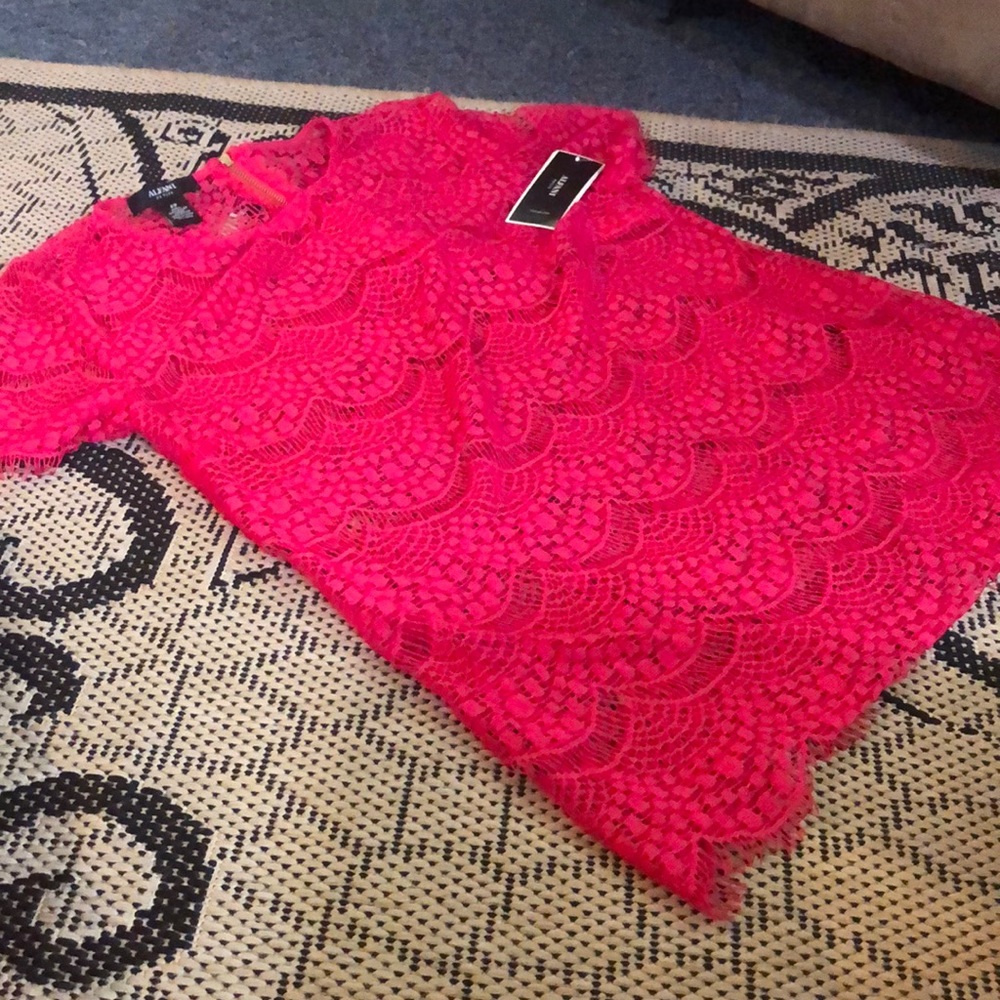 Pink lace top